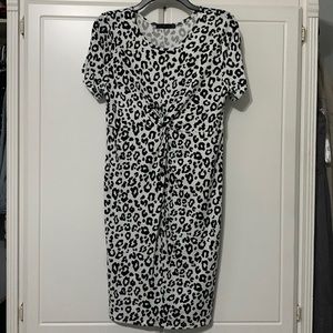Animal print body con